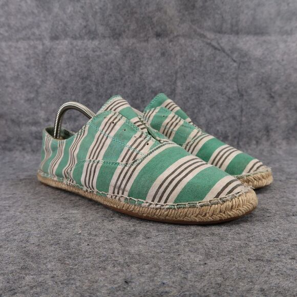 Splendid Shoes Womens 8.5 Sneaker Slip On Flats Loafer Espadrille Striped Fabric - Picture 1 of 12